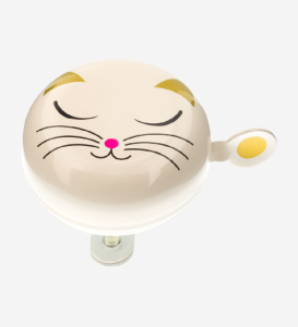 Cykel-Ringklocka Katt Vit