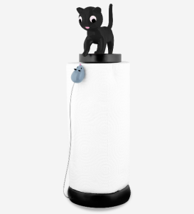 Köksrullehållare Svart Katt