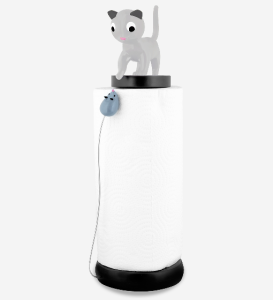 Köksrullehållare Grå Katt