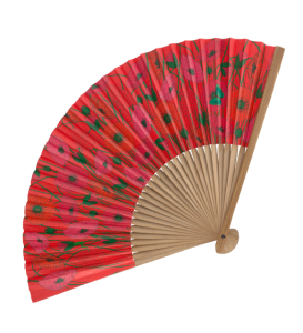 Solfjäder Röd Med Vallmo