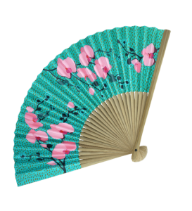 Solfjäder Turkos Med Orchidé