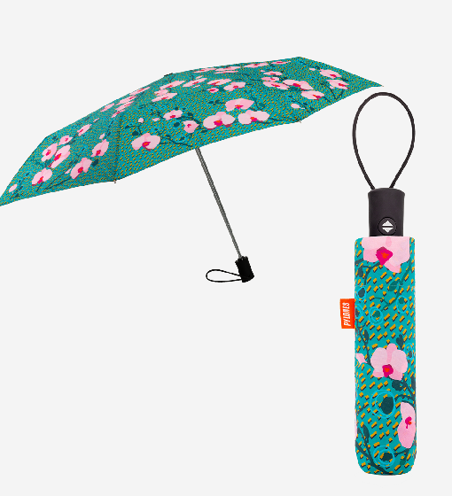 Paraply Turkos Med Orchidé