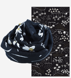 Scarf/Halsduk Svart/Vit