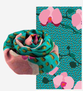 Scarf/Halsduk Orchidé