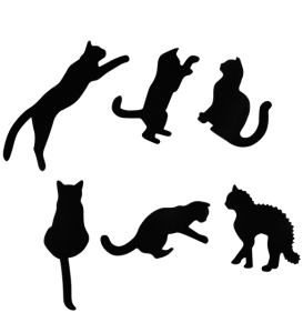 Magneter Svart Katt  6-pack