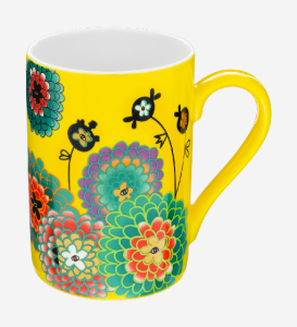 Mugg Gul Med Dahlior