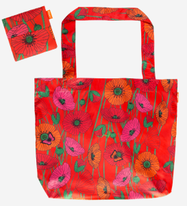 Shoppingpåse Röd Med Vallmo