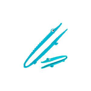 Stekpincett Krokodil Blå