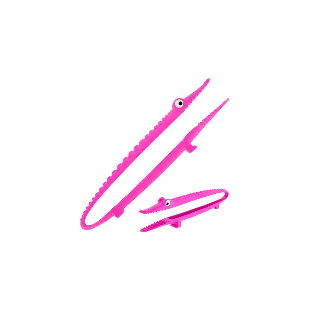 Stekpincett Krokodil Rosa