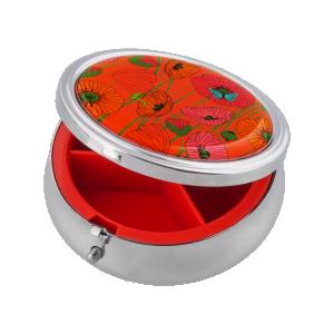 Pillerask Röd Med Vallmo