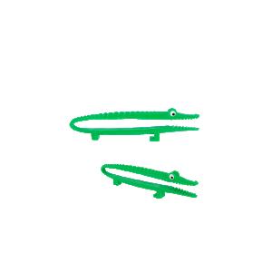 Pincett Mini Krokodil Grön