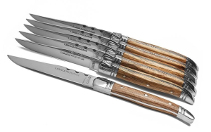 Laguiole Grillknivar 6st Ljust Trä