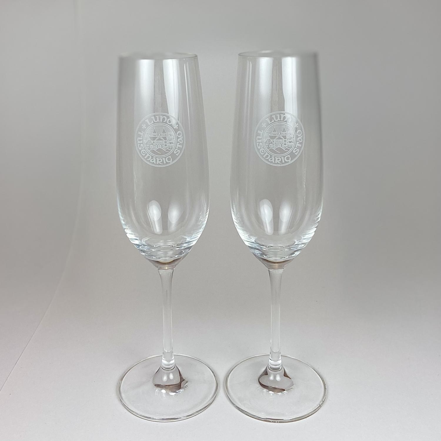 Lundamönstret Champagneglas 21cl 2-pack
