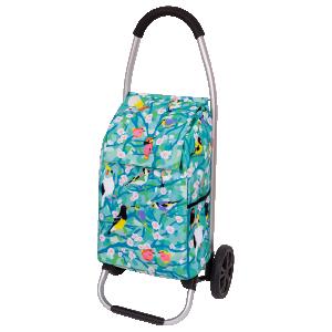 Shoppingvagn På Hjul Med Fåglar