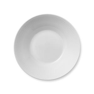 White Fluted Djup Tallrik Ø24cm