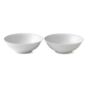 White Fluted Skål 35cl 2-pack