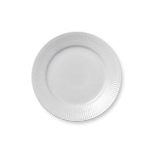 White Fluted Tallrik Ø19cm