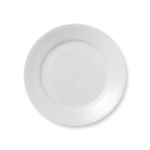 White Fluted Tallrik Ø22cm