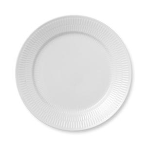 White Fluted Tallrik Ø27cm