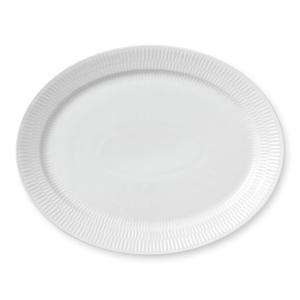 White Fluted Ovalt Fat 33cm