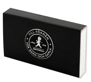 Tändsticksask Svart