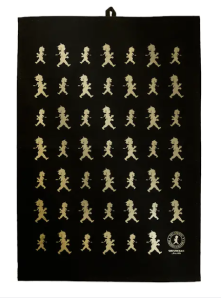 Kökshandduk Svart/Guld