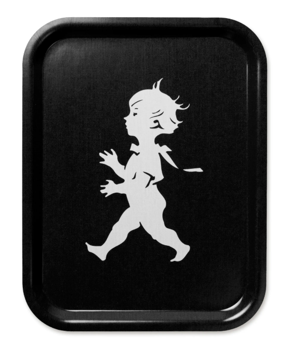 Bricka 36x28cm Svart