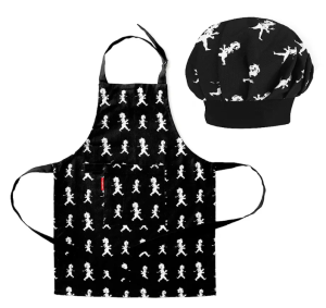 Förkläde & Mössa För Barn Svart
