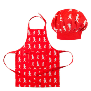 Förkläde & Mössa För Barn Röd