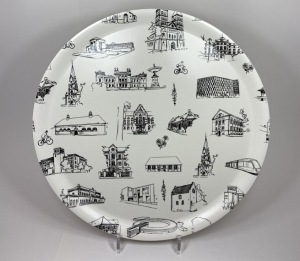 Bricka Lundamönstret Ø38cm