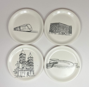 Lundamönstret Glasunderlägg 4-pack