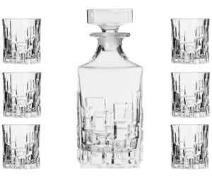 Etna Whiskykaraff + 6 glas