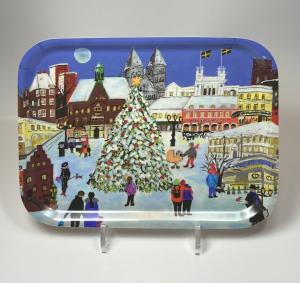 Bricka Maj-Lis Tengblad 27x20cm Vintermotiv