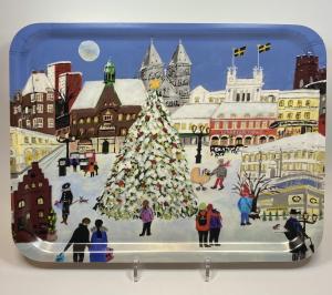 Bricka Maj-Lis Tengblad 43x33cm Vintermotiv