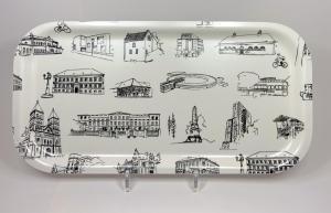 Bricka Lundamönstret 43x22cm