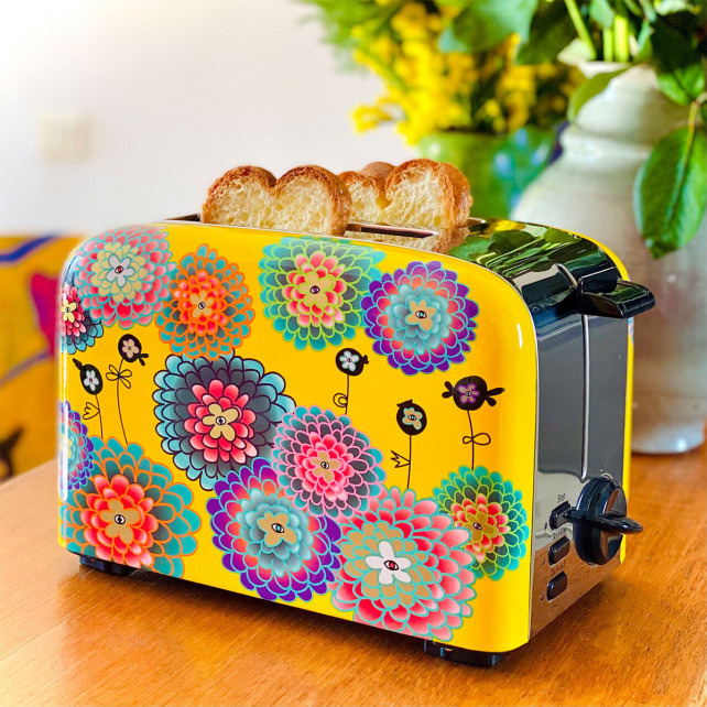 Cache Toaster Brödrost Gul Dahlior