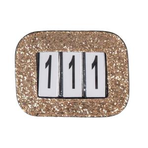 Glitter Nummerhållare Rose Gold