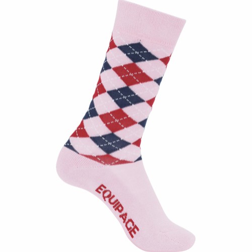 Lax argyle strumpa (Rosa, 28-32)