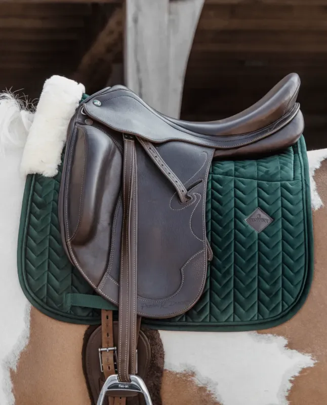 Dressyrschabrak Skinfriendly Velvet Pine Green