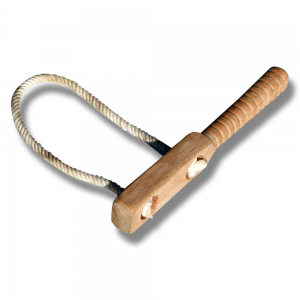 brems med trähandtag