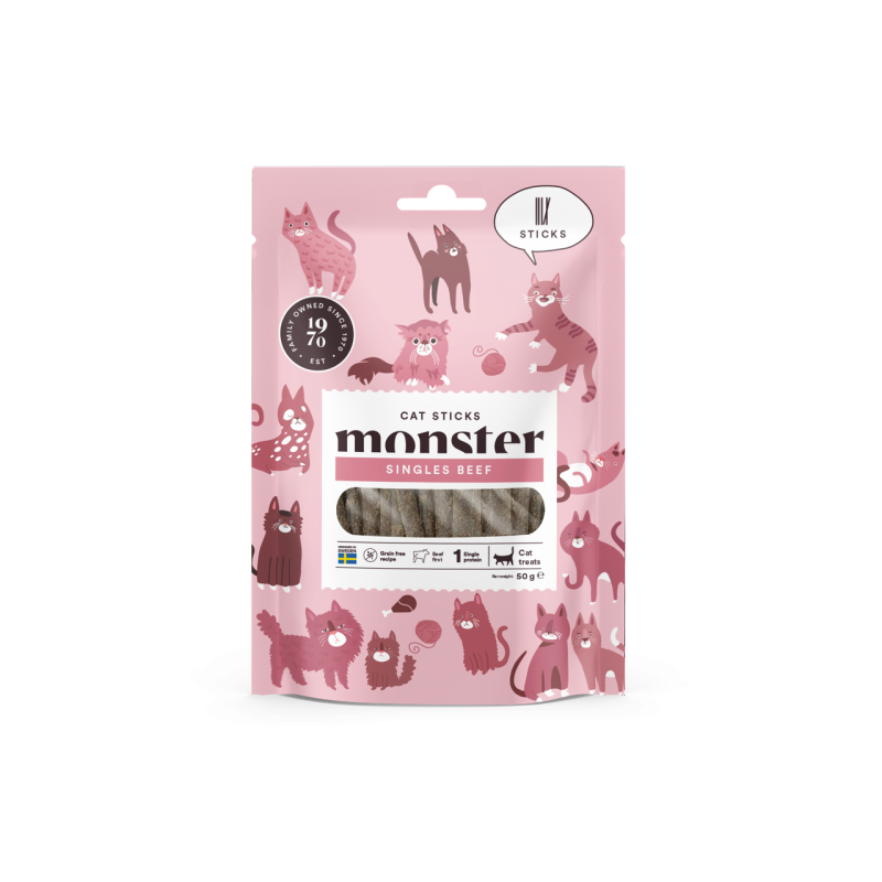 Cat soft treats stick beef 50g