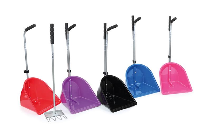 Gödselplockare med kratta lila