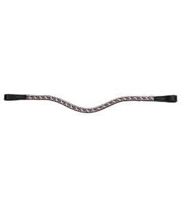 Pannband Willow Svart Läder Röd sten Full