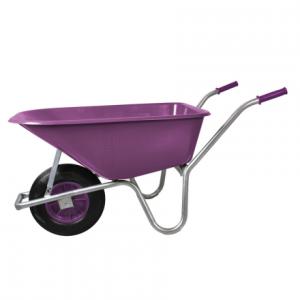 Skottkärra Plast 100L Plum Luftgummihjul
