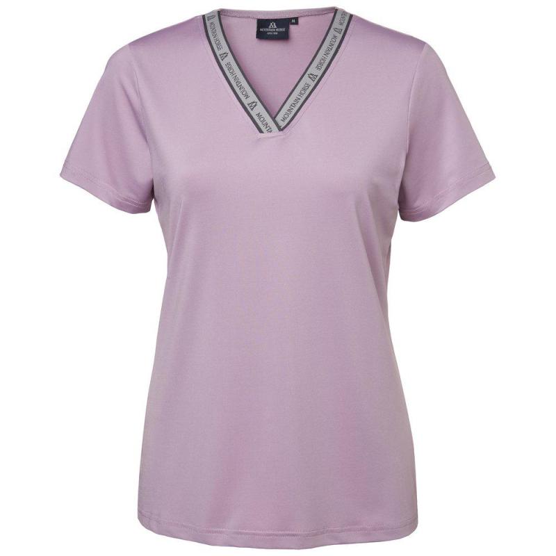 Active Stripe Tech Top (Mouve Pink, L)