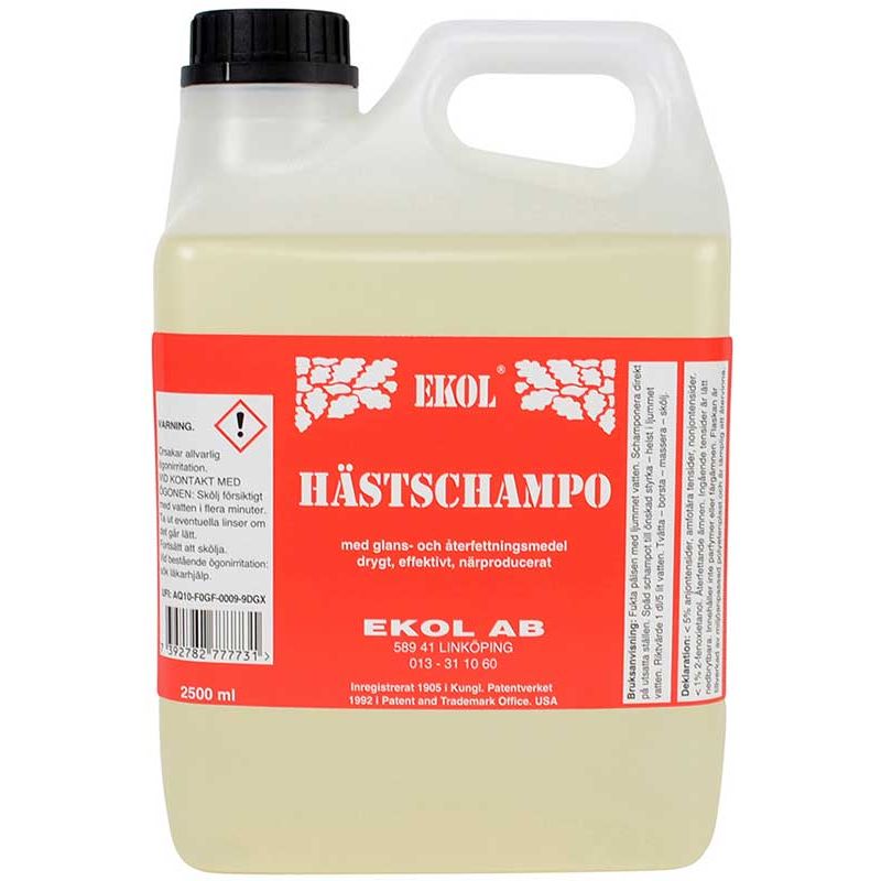 hästschampoo i dunk