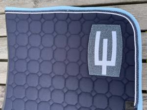 Octagon E-logga hoppschabrak marin/ljusblå