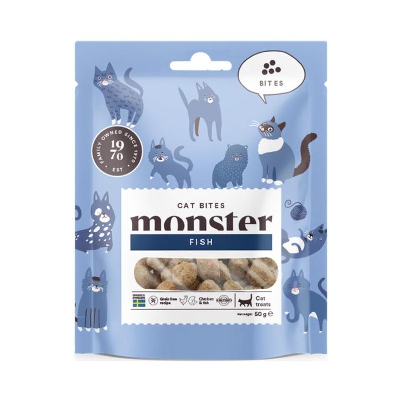Monster Cat Soft treats Bites Fish 50g