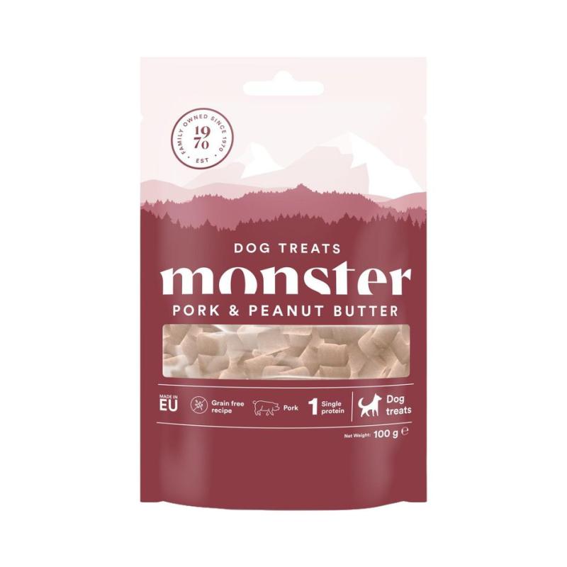 Monster Dog Treats Baked Pork/Peanut 100g