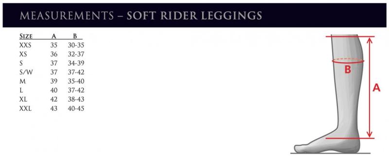 måttabell för soft rider leggings